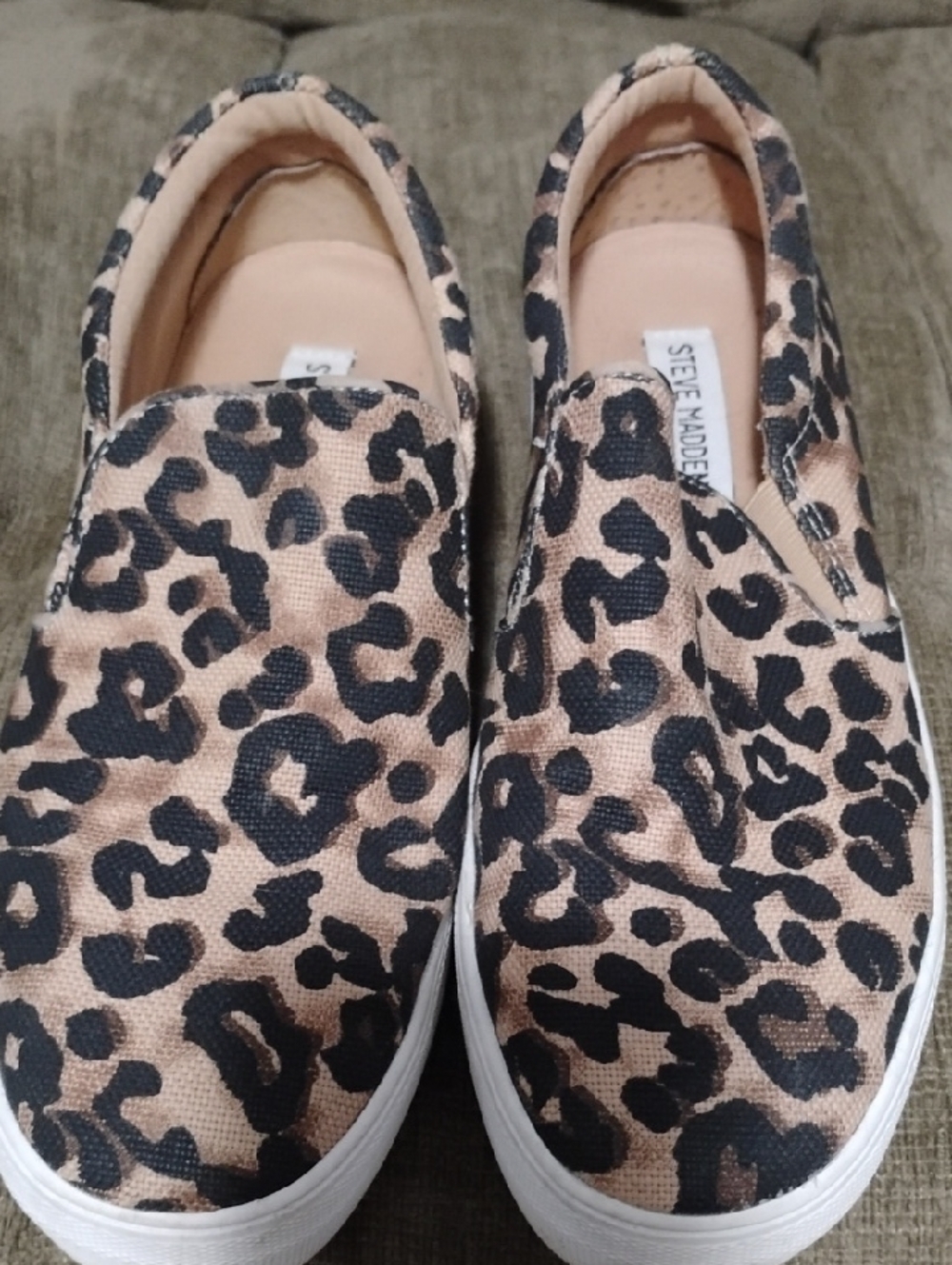 Steve Madden Leopard-Print Slip-On Sneakers - Tan & Black